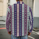 Southwestern Stripe Pattern Print Men's Shirt Jacket