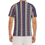 Southwestern Stripe Pattern Print Men's Short Sleeve Rash Guard