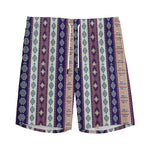 Southwestern Stripe Pattern Print Men's Sports Shorts