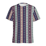 Southwestern Stripe Pattern Print Men's Sports T-Shirt