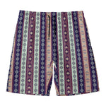 Southwestern Stripe Pattern Print Men's Swim Trunks