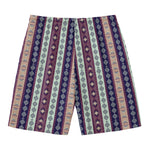 Southwestern Stripe Pattern Print Men's Swim Trunks