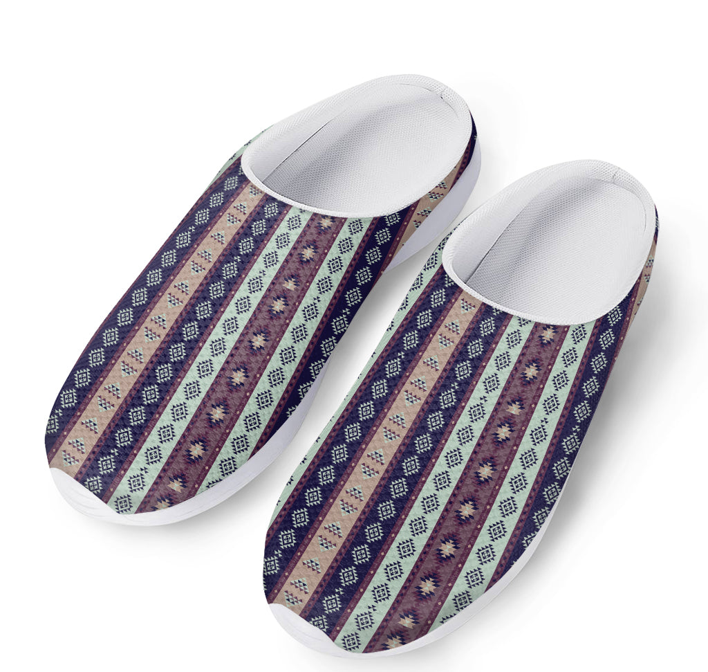 Southwestern Stripe Pattern Print Mesh Casual Shoes