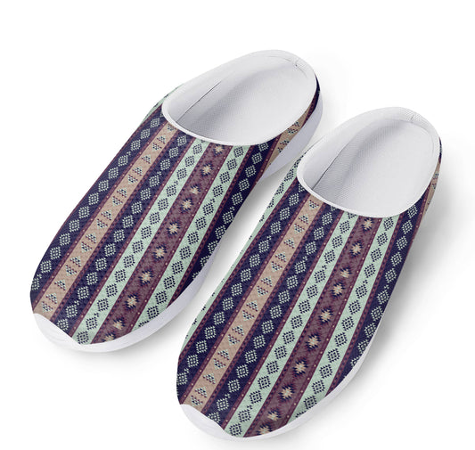 Southwestern Stripe Pattern Print Mesh Casual Shoes