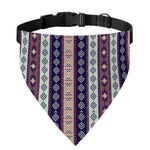 Southwestern Stripe Pattern Print Over The Collar Dog Bandana