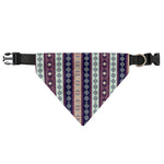 Southwestern Stripe Pattern Print Over The Collar Dog Bandana