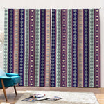 Southwestern Stripe Pattern Print Pencil Pleat Curtains