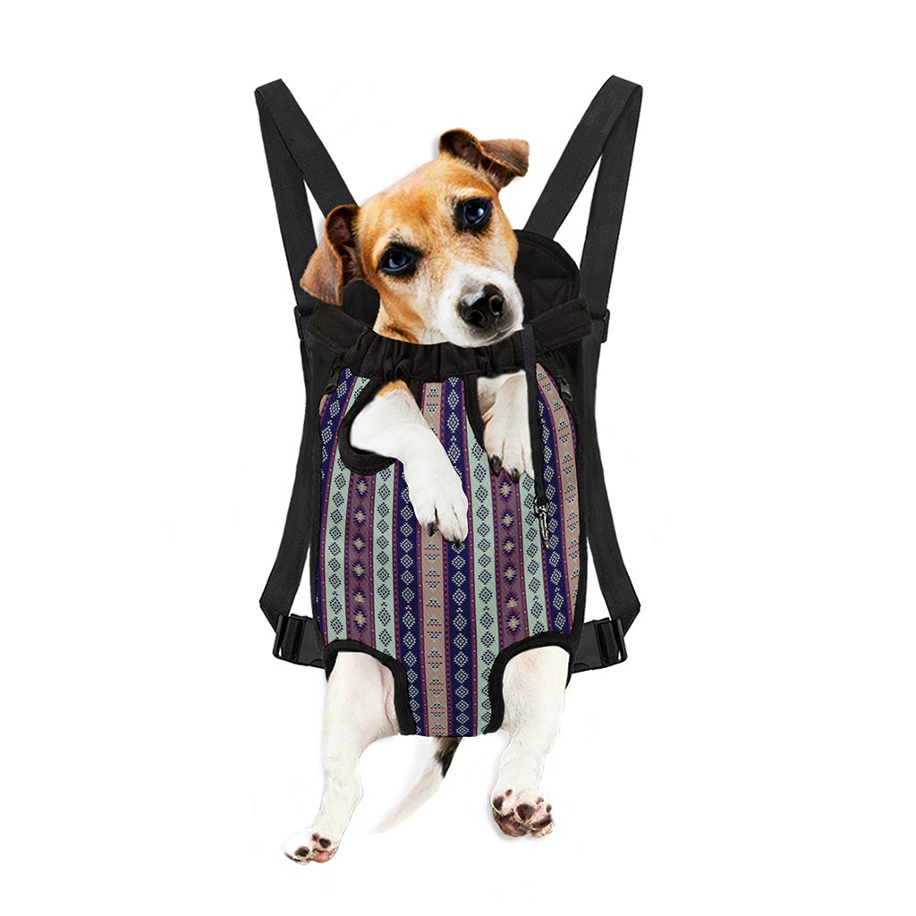 Southwestern Stripe Pattern Print Pet Carrier Backpack