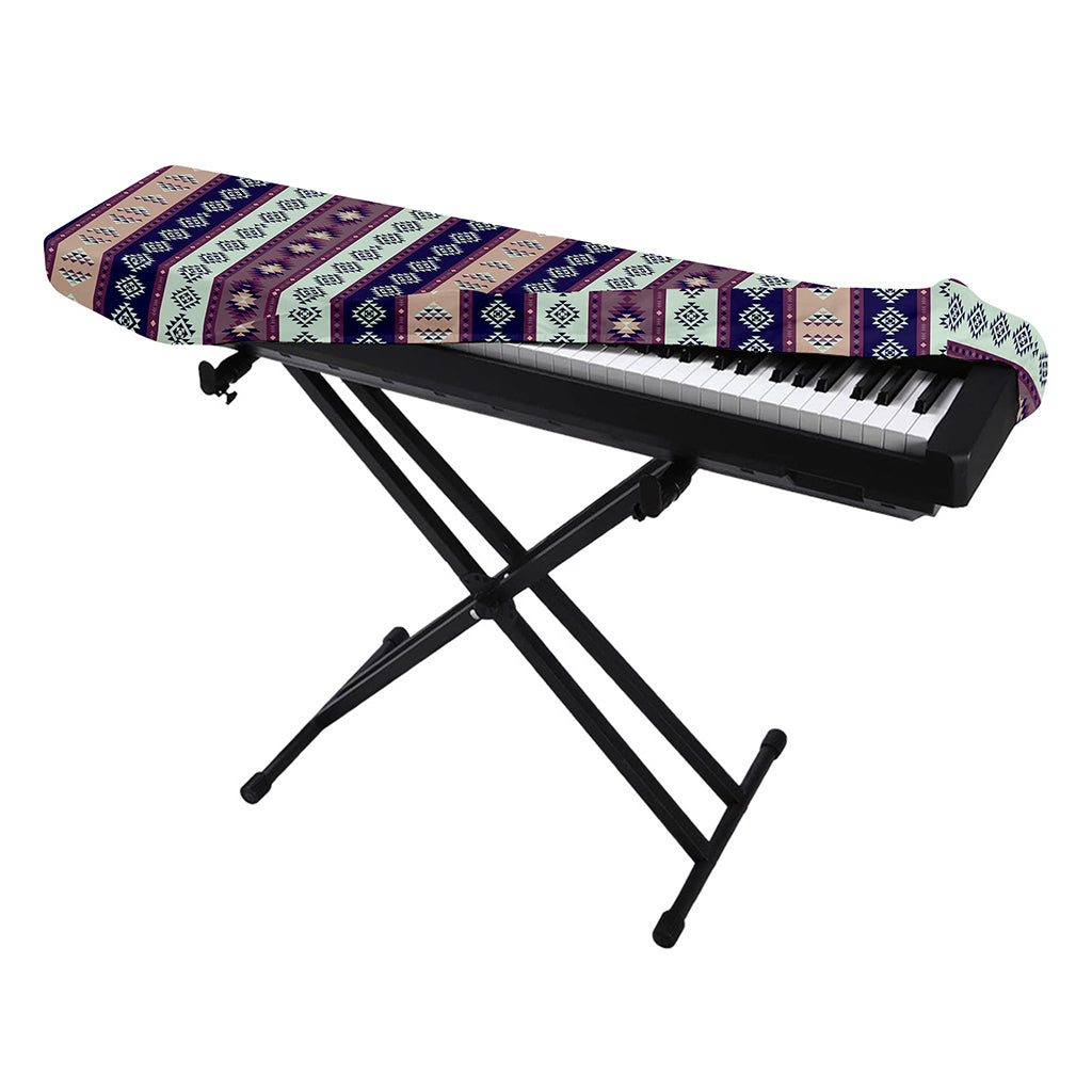 Southwestern Stripe Pattern Print Piano Keyboard Cover