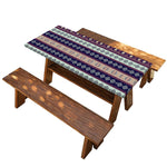 Southwestern Stripe Pattern Print Picnic Table Cover