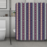 Southwestern Stripe Pattern Print Polyester Shower Curtain