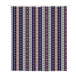 Southwestern Stripe Pattern Print Polyester Shower Curtain
