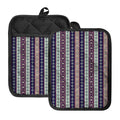 Southwestern Stripe Pattern Print Pot Holders With Pocket