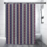 Southwestern Stripe Pattern Print Premium Shower Curtain