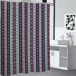 Southwestern Stripe Pattern Print Premium Shower Curtain