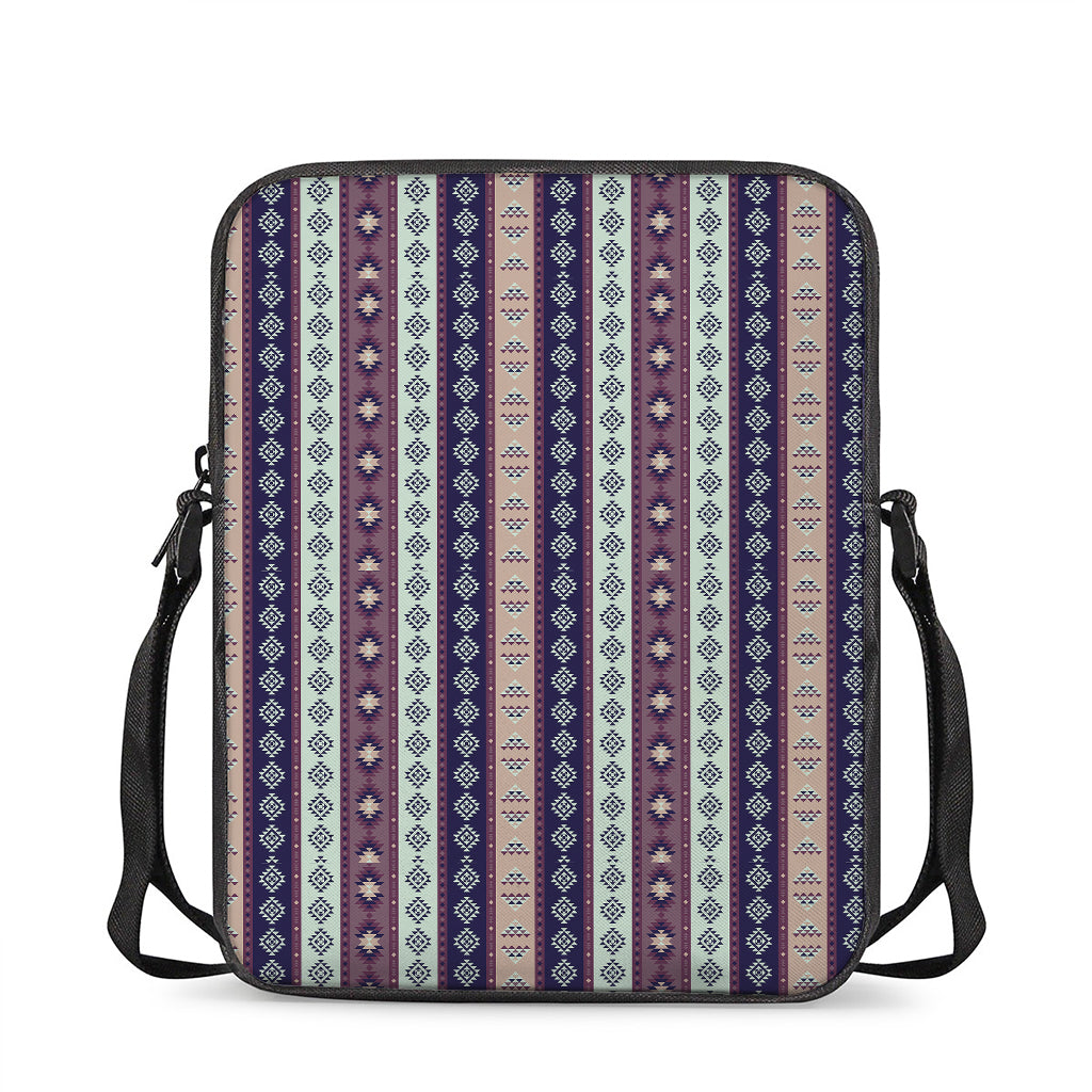 Southwestern Stripe Pattern Print Rectangular Crossbody Bag
