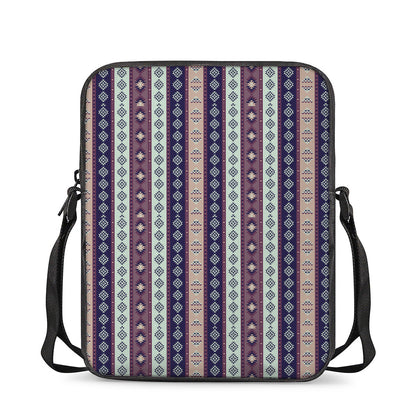 Southwestern Stripe Pattern Print Rectangular Crossbody Bag