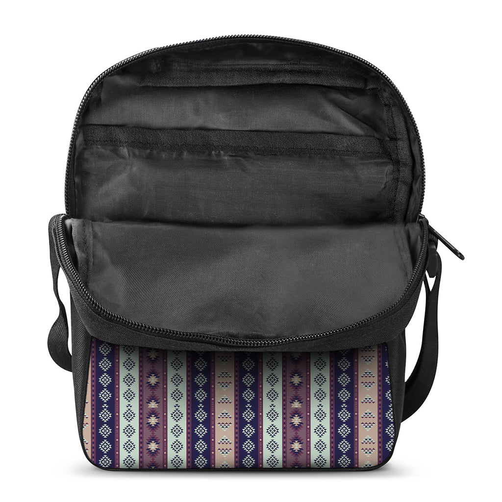 Southwestern Stripe Pattern Print Rectangular Crossbody Bag
