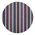 Southwestern Stripe Pattern Print Round Blanket