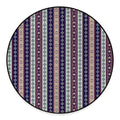 Southwestern Stripe Pattern Print Round Floor Mat