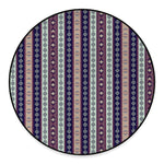 Southwestern Stripe Pattern Print Round Floor Mat