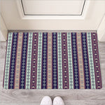 Southwestern Stripe Pattern Print Rubber Doormat