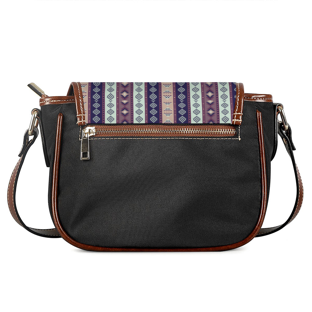 Southwestern Stripe Pattern Print Saddle Bag