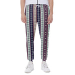 Southwestern Stripe Pattern Print Scuba Joggers