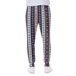 Southwestern Stripe Pattern Print Scuba Joggers