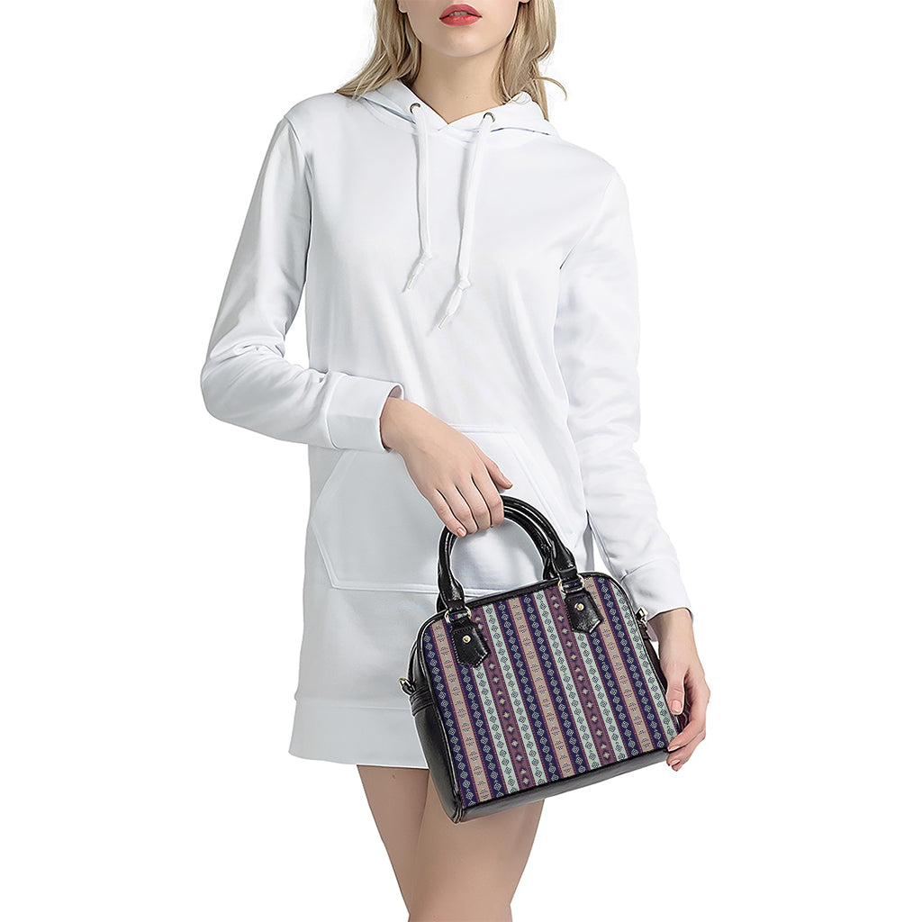 Southwestern Stripe Pattern Print Shoulder Handbag