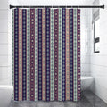 Southwestern Stripe Pattern Print Shower Curtain