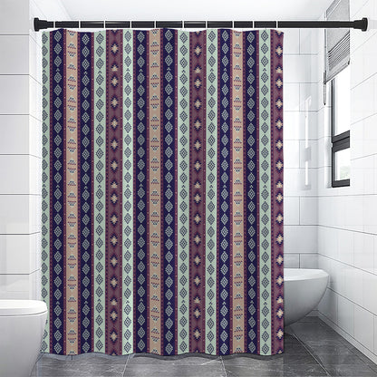 Southwestern Stripe Pattern Print Shower Curtain