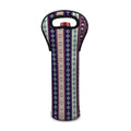 Southwestern Stripe Pattern Print Single Neoprene Wine Tote