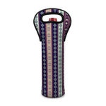 Southwestern Stripe Pattern Print Single Neoprene Wine Tote