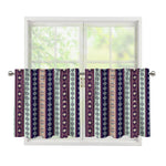 Southwestern Stripe Pattern Print Tier Curtains