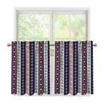 Southwestern Stripe Pattern Print Tier Curtains
