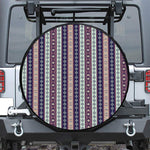 Southwestern Stripe Pattern Print Tire Cover
