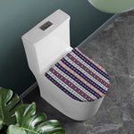 Southwestern Stripe Pattern Print Toilet Lid Cover