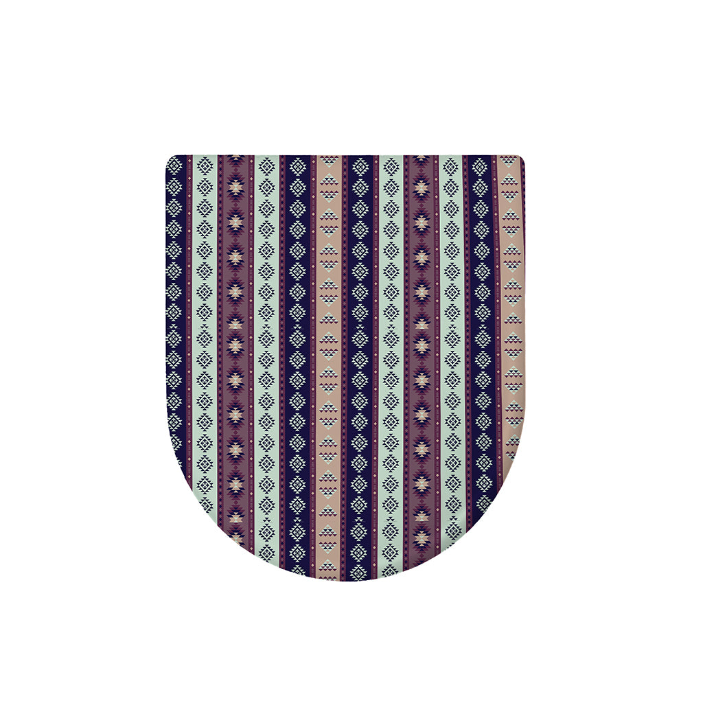 Southwestern Stripe Pattern Print Toilet Lid Cover