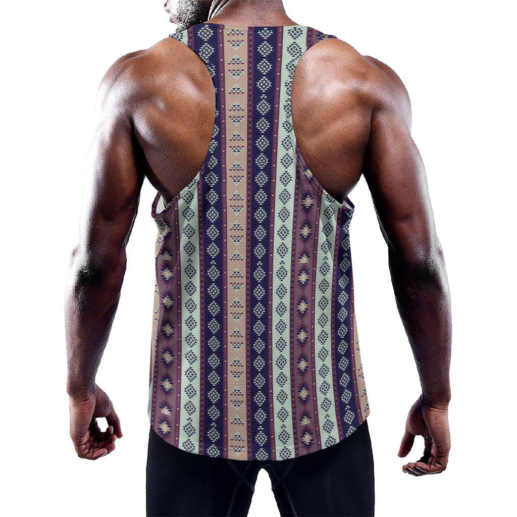 Southwestern Stripe Pattern Print Training Tank Top