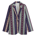 Southwestern Stripe Pattern Print Women's Blazer