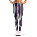 Southwestern Stripe Pattern Print Women's Leggings