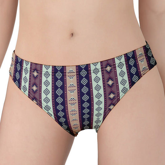 Southwestern Stripe Pattern Print Women's Panties