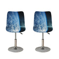 Space And Earth Print Bar Stool Covers