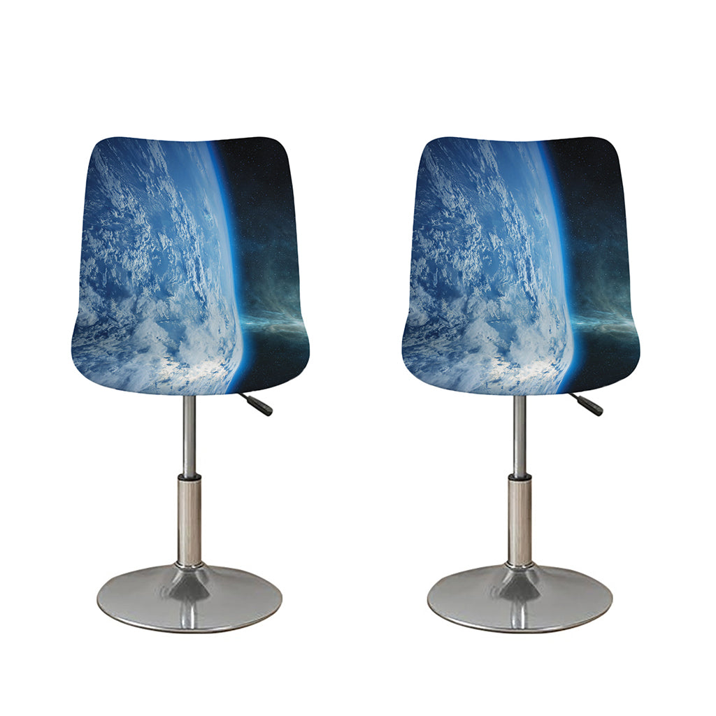 Space And Earth Print Bar Stool Covers