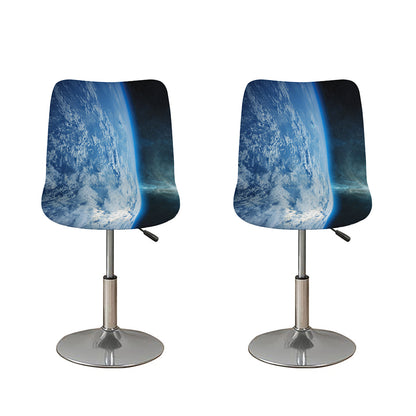 Space And Earth Print Bar Stool Covers