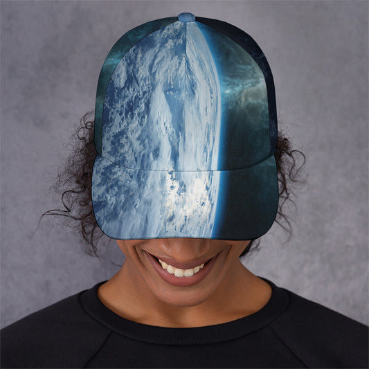 Space And Earth Print Baseball Cap
