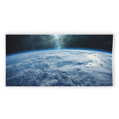 Space And Earth Print Beach Towel