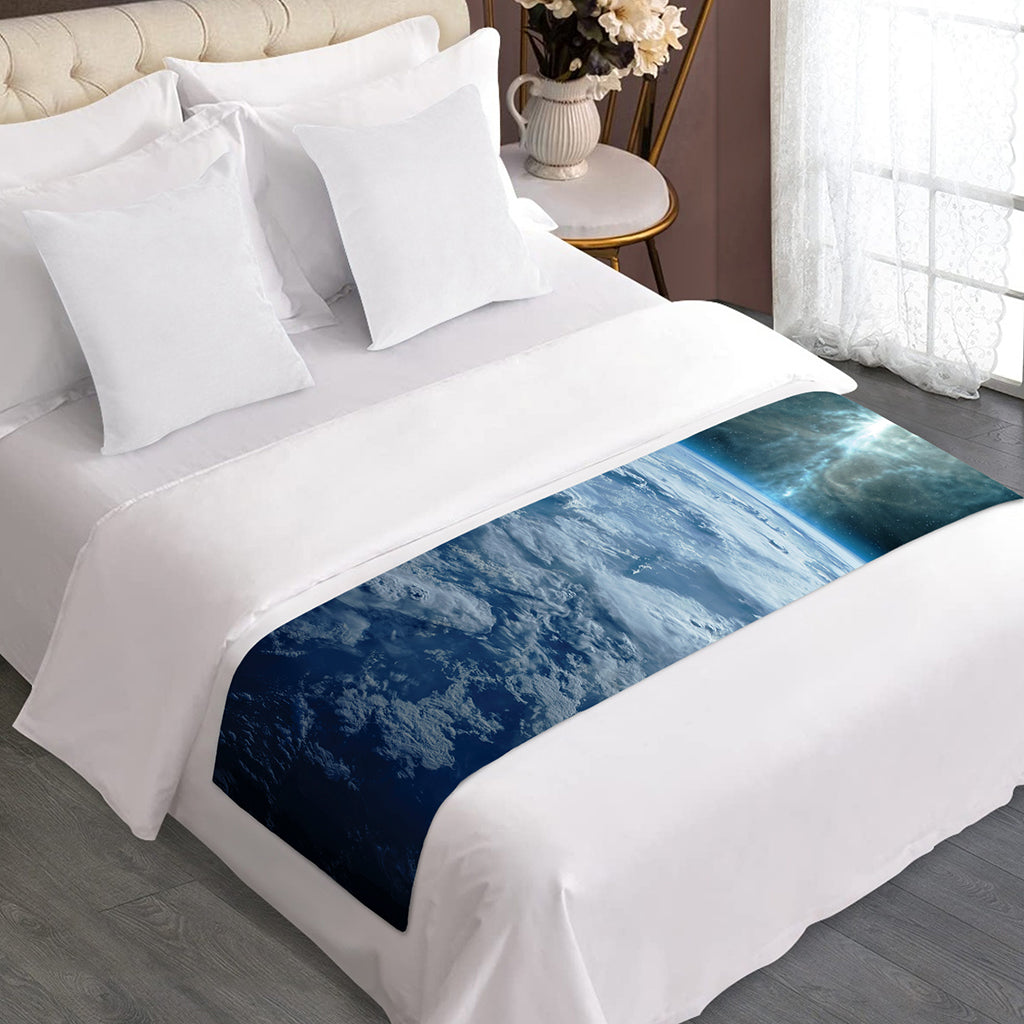 Space And Earth Print Bed Runner
