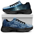 Space And Earth Print Black Chunky Shoes